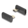 Delock - USB adaptér - 24 pin USB-C (M) levý/pravý úhel do 24 pin USB-C (F) - USB4 / Thunderbolt 3 / Thunderbolt 4 /