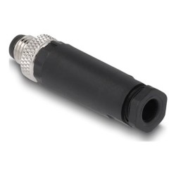 Delock - Konektor k napájení - 8 pin M8 (M) - 60 V - 3 A - cerná