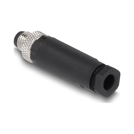 Delock - Konektor k napájení - 8 pin M8 (M) - 60 V - 3 A - cerná