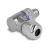 Delock - Adaptér konektoru k napájení - 4 piny M12 (M) pravoúhlý do šroubový terminál - 250 V - 4 A - A-kódované - stríbrná