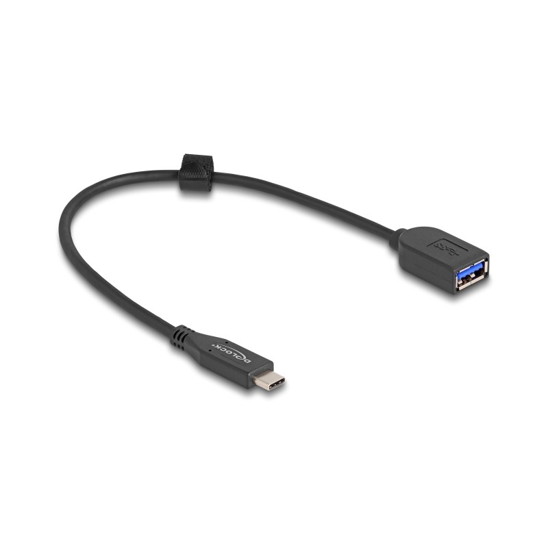 Delock - USB kabel - 24 pin USB-C (M) do USB (F) - 25 cm - rychlost prenosu dat až 10 Gbps, pozlacené kontakty - cerná