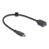 Delock - USB kabel - 24 pin USB-C (M) do USB (F) - 25 cm - rychlost prenosu dat až 10 Gbps, pozlacené kontakty - cerná