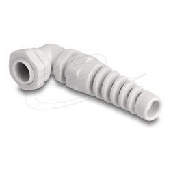 Delock - Tesnící spojka kabelu - úhel 90°, PG9, se zajištením proti namáhání - gray (RAL 7035)