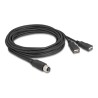 Delock - USB / sériový kabel - 8pinový M12-A (F) do USB (F) - 30 V - 1.5 A - 3 m - A-kódované - cerná