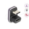 Delock - USB adaptér - USB-C (M) úhel do USB-C (M) úhel - USB 3.2 / Thunderbolt 4 - 48 V - 5 A - podpora napájení Power