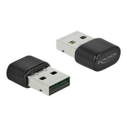 Delock Bluetooth 4.2 and Dualband WLAN ac/a/b/g/n 433 Mbps USB Adapter - Síťový adaptér - USB 2.0 - Wi-Fi 5, Bluetooth 4.2