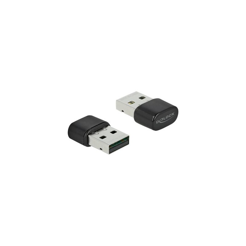 Delock Bluetooth 4.2 and Dualband WLAN ac/a/b/g/n 433 Mbps USB Adapter - Síťový adaptér - USB 2.0 - Wi-Fi 5, Bluetooth 4.2