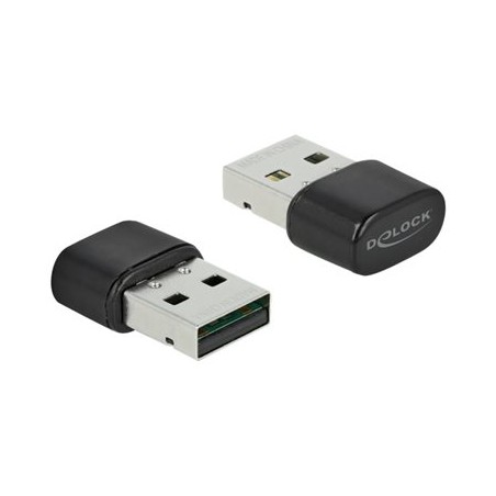 Delock Bluetooth 4.2 and Dualband WLAN ac/a/b/g/n 433 Mbps USB Adapter - Síťový adaptér - USB 2.0 - Wi-Fi 5, Bluetooth 4.2