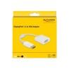 Delock - Video adaptér - DisplayPort (M) s jazýčkem do HD-15 (VGA) (F) šroubovací - DisplayPort 1.2 - 15 cm - pasivní, 1080p