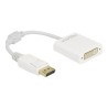 Delock - Video adaptér - DisplayPort (M) s jazýčkem do DVI-I (F) šroubovací - DisplayPort 1.1 - 15 cm - pasivní, 1080p podpora