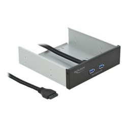 Delock - Panel portů úložiště - USB 3.2 Gen 1 x 2 - černá