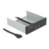 Delock - Panel portů úložiště - USB 3.2 Gen 1 x 2 - černá