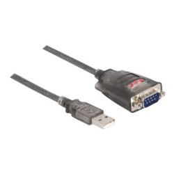 Delock - Sériový adaptér - USB 2.0 - RS-232 - pruhledná