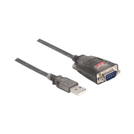 Delock - Sériový adaptér - USB 2.0 - RS-232 - pruhledná