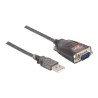 Delock - Sériový adaptér - USB 2.0 - RS-232 - pruhledná
