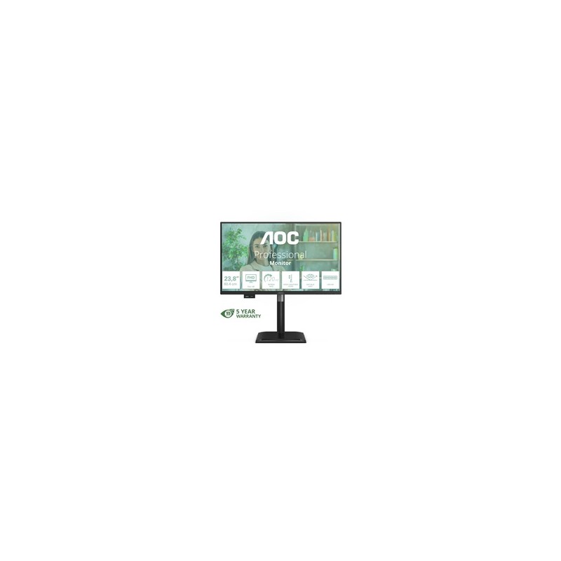 AOC MT 23,8" 24P4U - 1920x1080,IPS,120Hz,1xVGA,1xHDMI,1xDP,USBhub,Repro,Pivot