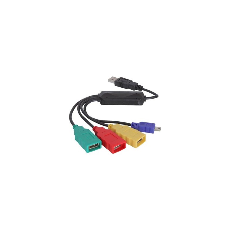 Delock USB 2.0 external 4-port cable HUB - Rozbočovač - 4 x USB 2.0 - desktop