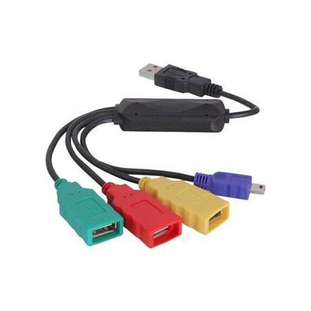 Delock USB 2.0 external 4-port cable HUB - Rozbočovač - 4 x USB 2.0 - desktop