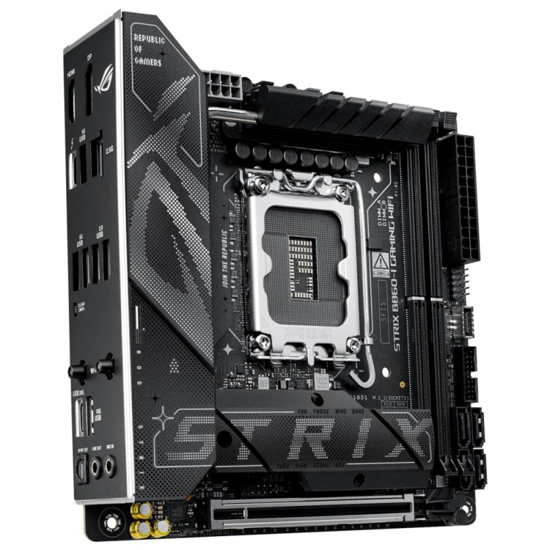 ASUS MB Sc LGA1851 ROG STRIX B860-I GAMING WIFI, Intel B860, 2xDDR5, 1xThunderbolt, 1xDP, 1xHDMI, WiFi, Mini-ITX