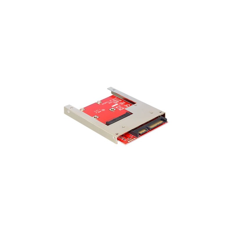 Delock Converter SATA 22 pin mSATA with 2.5" Frame - Adaptér rozhraní - mSATA - mSATA - SAS 6Gb/s, SATA 6Gb/s