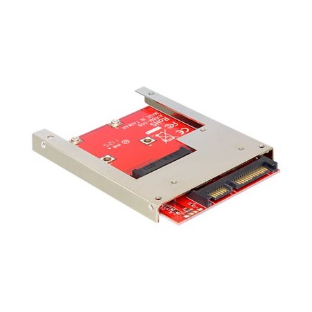 Delock Converter SATA 22 pin mSATA with 2.5" Frame - Adaptér rozhraní - mSATA - mSATA - SAS 6Gb/s, SATA 6Gb/s