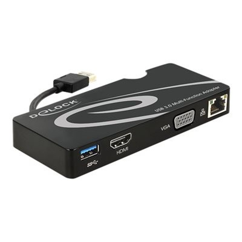 Delock - Dokovací stanice - USB - VGA, HDMI - 1GbE