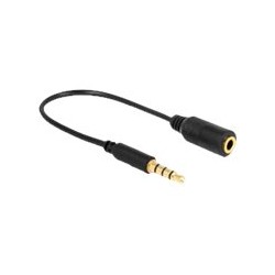 Delock - Audio adaptér - mini-phone stereo 3.5 mm se zdířkami (female) do mini-phone stereo 3.5 mm s piny (male) - 17.5 cm