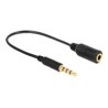 Delock - Audio adaptér - mini-phone stereo 3.5 mm se zdířkami (female) do mini-phone stereo 3.5 mm s piny (male) - 17.5 cm