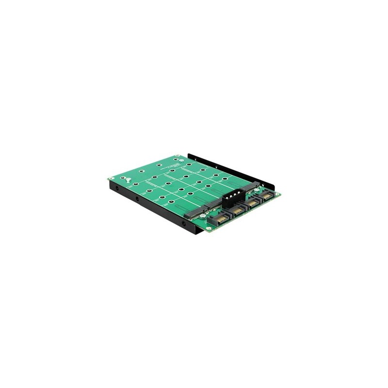 Delock 3.5" Converter 4 x SATA 7 Pin 4 x M.2 NGFF - Radic úložište - 4 Kanál - SATA 6Gb/s - SATA 6Gb/s