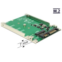 Delock Converter 22 pin M.2 NGFF - Řadič úložiště - SATA 6Gb/s - SATA 6Gb/s