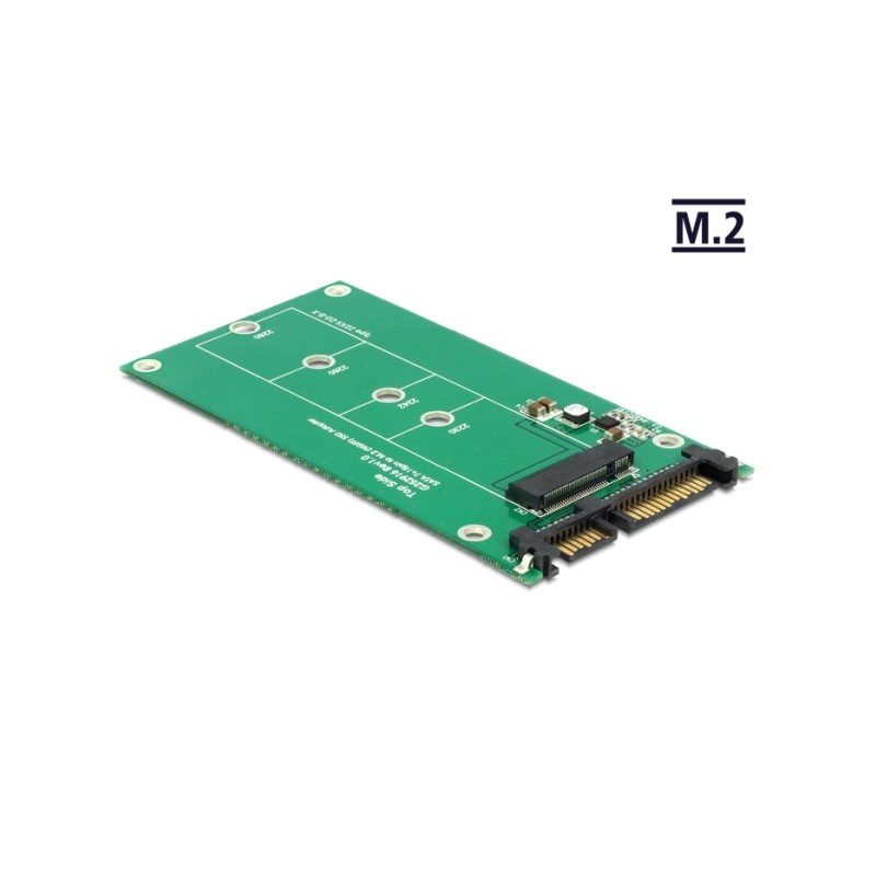 Delock Converter SATA 22 pin M.2 NGFF - Adaptér SATA - SATA combo do M slot na klíč (podporuje moduly s klíčem M nebo klíčem