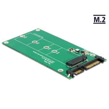 Delock Converter SATA 22 pin M.2 NGFF - Adaptér SATA - SATA combo do M slot na klíč (podporuje moduly s klíčem M nebo klíčem
