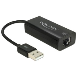 Delock Adapter USB 2.0 LAN 10/100 Mb/s - Síťový adaptér - USB 2.0 - 10/100 Ethernet