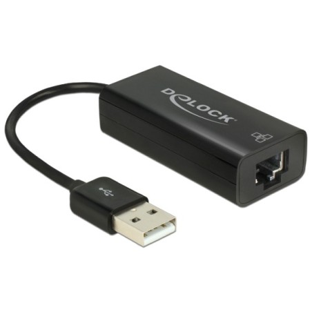 Delock Adapter USB 2.0 LAN 10/100 Mb/s - Síťový adaptér - USB 2.0 - 10/100 Ethernet