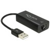 Delock Adapter USB 2.0 LAN 10/100 Mb/s - Síťový adaptér - USB 2.0 - 10/100 Ethernet