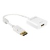 Delock Adapter Displayport 1.2 male HDMI female 4K Active - Nástroj pro převod videa - Parade PS171 - DisplayPort - HDMI - bílá