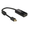 Delock 4K Passive - Video adaptér - Mini DisplayPort s piny (male) do HDMI se zdířkami (female) - 20 cm - černá - podporuje 4K