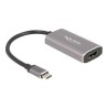 Delock - Video adaptér - 24 pin USB-C s piny (male) do HDMI se zdířkami (female) - 20 cm - šedá - podpora 8K60Hz (7680 x 4320)