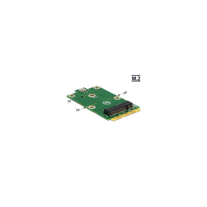 Delock Adapter MiniPCIe M.2 NGFF - Řadič úložiště - M.2 - 1 Kanál - M.2 Card - PCIe