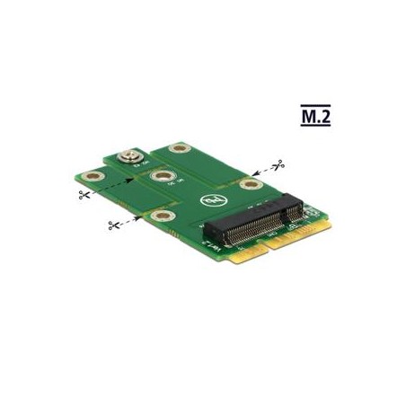 Delock Adapter MiniPCIe M.2 NGFF - Řadič úložiště - M.2 - 1 Kanál - M.2 Card - PCIe