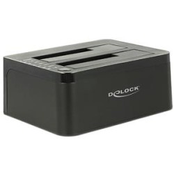Delock Dual Docking Station SATA HDD USB 3.0 with Clone Function - Řadič úložiště - 2.5", 3.5" - SATA 6Gb/s - USB 3.0