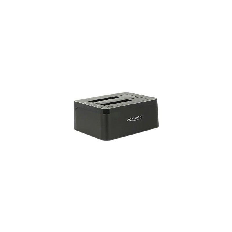 Delock Dual Docking Station SATA HDD USB 3.0 with Clone Function - Řadič úložiště - 2.5", 3.5" - SATA 6Gb/s - USB 3.0
