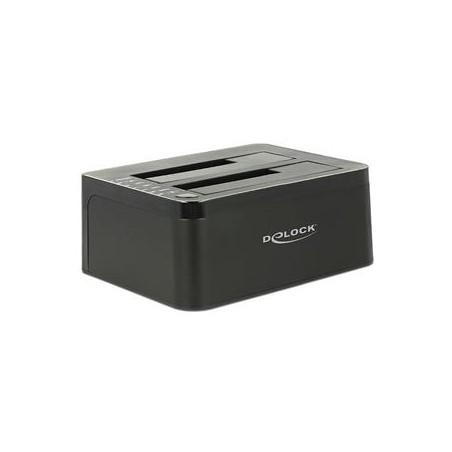Delock Dual Docking Station SATA HDD USB 3.0 with Clone Function - Řadič úložiště - 2.5", 3.5" - SATA 6Gb/s - USB 3.0