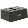 Delock Dual Docking Station SATA HDD USB 3.0 with Clone Function - Řadič úložiště - 2.5", 3.5" - SATA 6Gb/s - USB 3.0