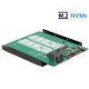 Delock Converter SATA 22 pin / SFF-8643 NVMe 1 x M.2 NGFF Key M + 1 x M.2 NGFF Key B - Bay adaptér pro datový sklad - 3.5" to 2