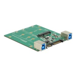 Delock Converter SATA / USB 3.1 type B socket M.2 / mSATA slot - Řadič úložiště - mSATA, M.2 - M.2 Card / mSATA - SATA 3Gb/s