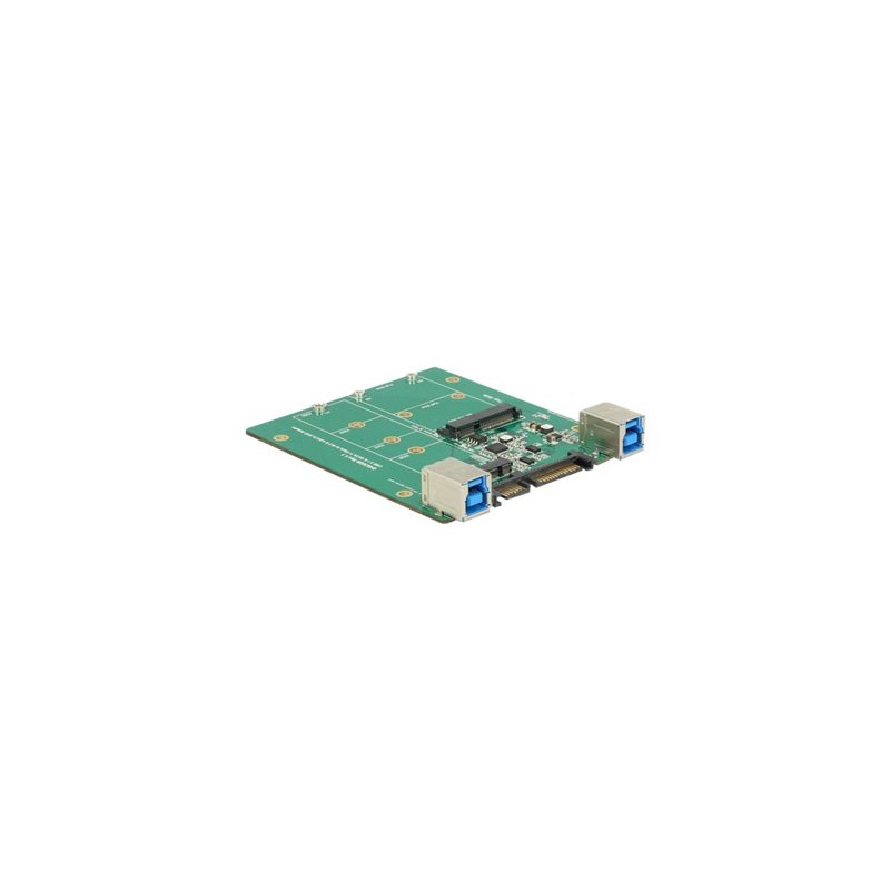 Delock Converter SATA / USB 3.1 type B socket M.2 / mSATA slot - Řadič úložiště - mSATA, M.2 - M.2 Card / mSATA - SATA 3Gb/s