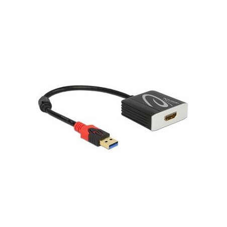 Delock Adapter USB 3.0 Type-A male HDMI female - Externí video adaptér - USB 3.0 - HDMI - černá