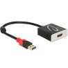 Delock Adapter USB 3.0 Type-A male HDMI female - Externí video adaptér - USB 3.0 - HDMI - černá