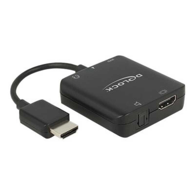 Delock 4K compact - Extraktor zvukového signálu HDMI - černá